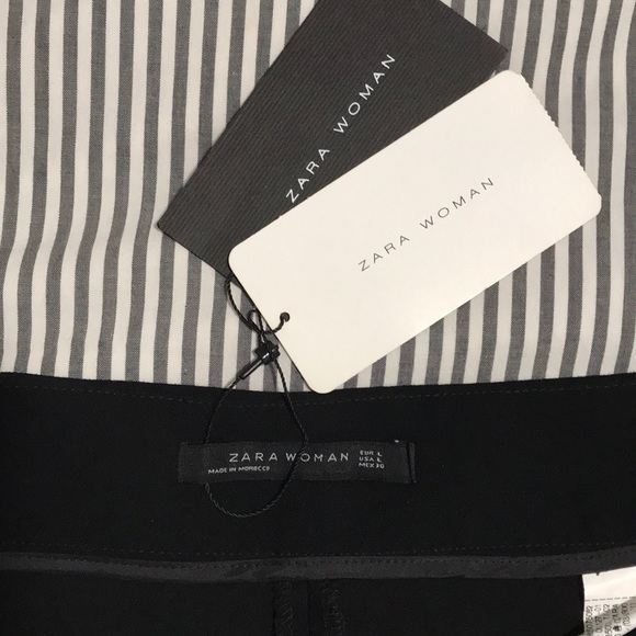 Zara High Waisted Dress Pants w/Large Gold Buttons - Picture 7 of 8